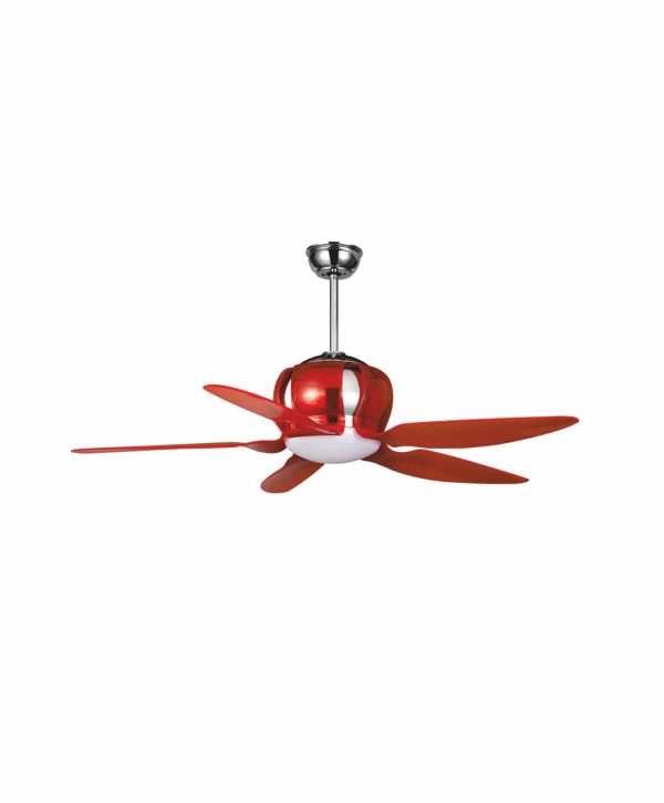 Luft Fiorano 1320mm Ceiling Fan - Transparent Red