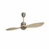 Luft Monza 1320mm Ceiling Fan - Brushed Chrome Natural Wood