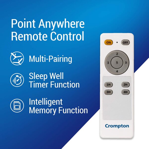 Crompton Silent Pro Enso 1200 Mm Activ BLDC Ceiling Fan With Remote (Silk White) - Image 2