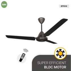 Atomberg Efficio 1200mm Matte Black Energy Efficient Ceiling Fan with BLDC Motor and Remote