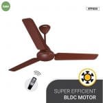 Atomberg Efficio 1200mm Matte Brown Energy Efficient Ceiling Fan with BLDC Motor and Remote