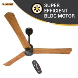Atomberg Renesa Plus 1200mm Ceiling Fan Golden Oakwood