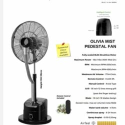 Luft Olivia Mist Pedestal Fan (Air Cooling Pedestal Fan)