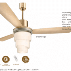 LUMINOUS LONDON BIGBEN 1210mm  Ceiling Fan - British Beige
