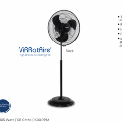 LUMINOUS VIRRATAIRE 450mm Metal Pedestal Fan
