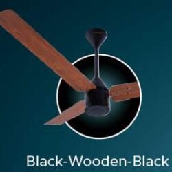 Luker SIZE ZERO 1200mm - Black-Wooden-Black BLDC Ceiling Fan