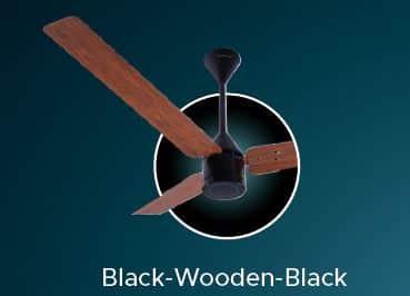 Luker SIZE ZERO 1200mm - Black-Wooden-Black BLDC Ceiling Fan