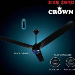 Luker SIZE ZERO CROWN 1200mm - Black Chrome BLDC Ceiling Fan
