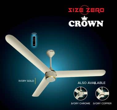 Luker SIZE ZERO CROWN 1200mm - Ivory Gold BLDC Ceiling Fan