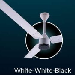 Luker SIZE ZERO 1200mm - White-White-Black BLDC Ceiling Fan