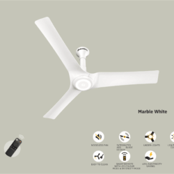 Atomberg Aris Starlight 1200mm Ceiling Fan- Marble White