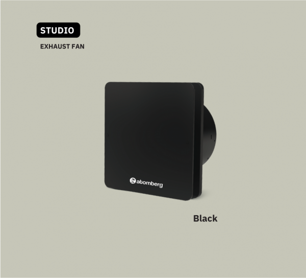 ATOMBERG STUDIO 150MM EXHAUST FAN- Black
