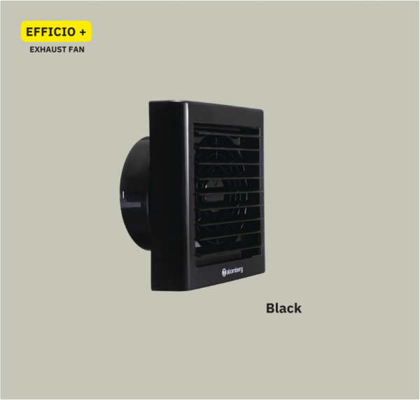 ATOMBERG EFFICIO + 150MM EXHAUST FAN- Black