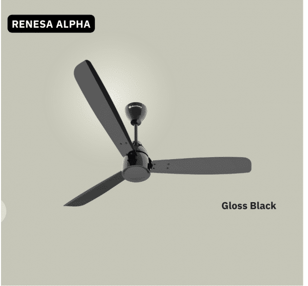 ATOMBERG RENESA PRIME Regulator 1200mm Ceiling Fan- Gloss black