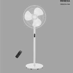 ATOMBERG RENESA 400MM Swing Pedestal Fan - Snow White
