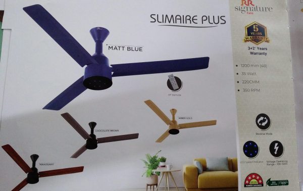 RR SIGNATURE SLIMAIRE PLUS 5STAR 1200MM BLDC CEILING FAN - MATT BLUE