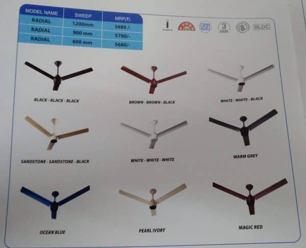 LUKER RADIAL BLDC 1200MM CEILING FAN